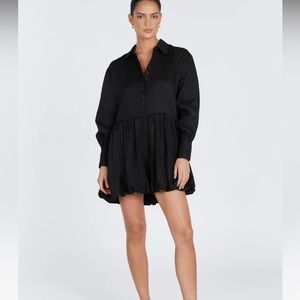 Dissh violet black linen mini dress size small. New with tags.